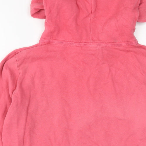 Franklin & Marshall Womens Pink Cotton Full Zip Hoodie Size M Zip - Logo, Embroidered