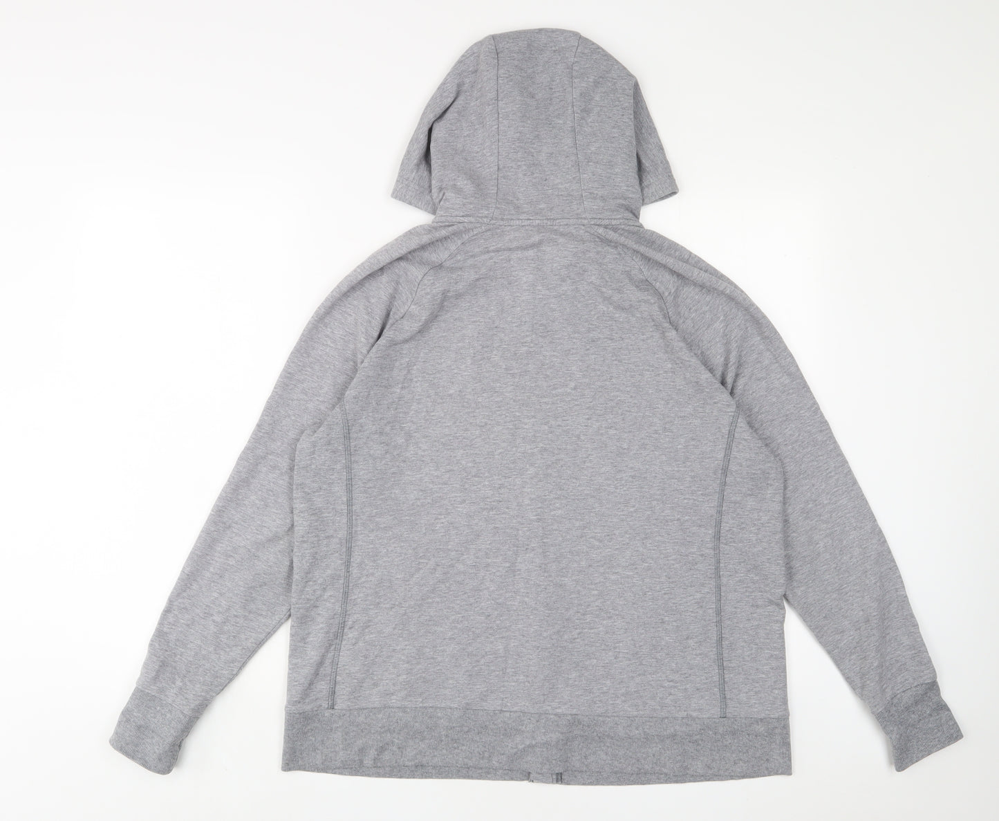 Marks and Spencer Womens Grey Cotton Full Zip Hoodie Size 18 Zip - Zip Pockets