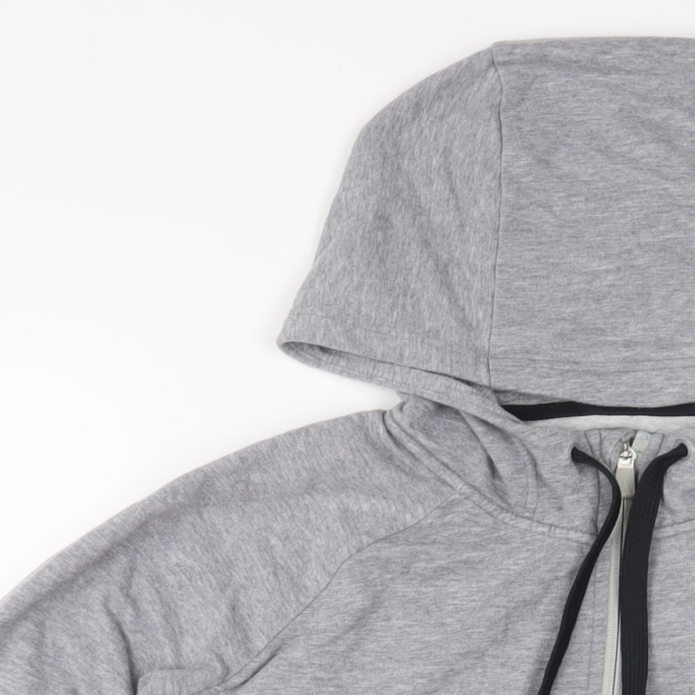 Marks and Spencer Womens Grey Cotton Full Zip Hoodie Size 18 Zip - Zip Pockets