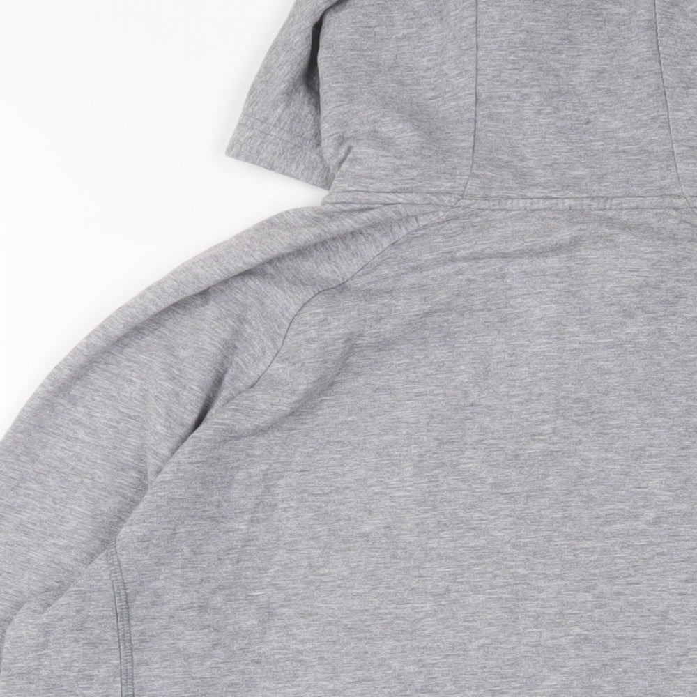 Marks and Spencer Womens Grey Cotton Full Zip Hoodie Size 18 Zip - Zip Pockets