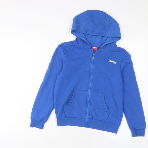 Slazenger Boys Blue Cotton Full Zip Hoodie Size 9-10 Years Zip