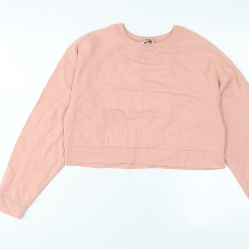 Miss Selfridge Womens Pink Cotton Pullover Sweatshirt Size S Pullover
