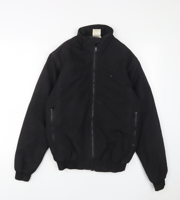 WHITAKER Mens Black Jacket Size XS Zip - Zip Pockets