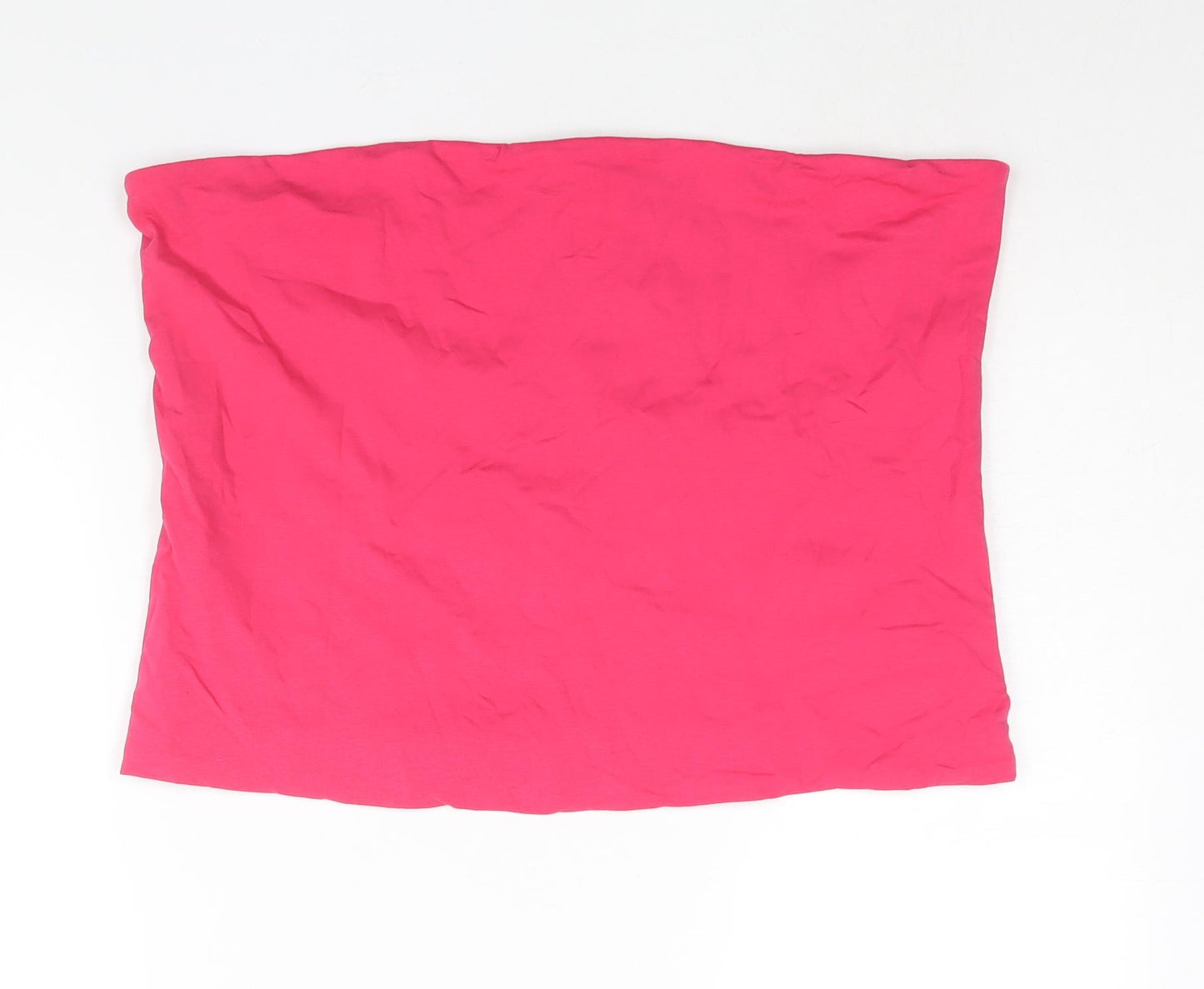 Marks and Spencer Womens Pink Cotton Basic Blouse Size XL Square Neck - Bandeau