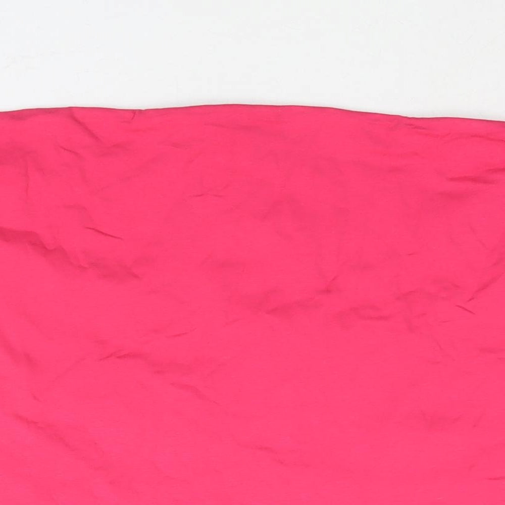 Marks and Spencer Womens Pink Cotton Basic Blouse Size XL Square Neck - Bandeau
