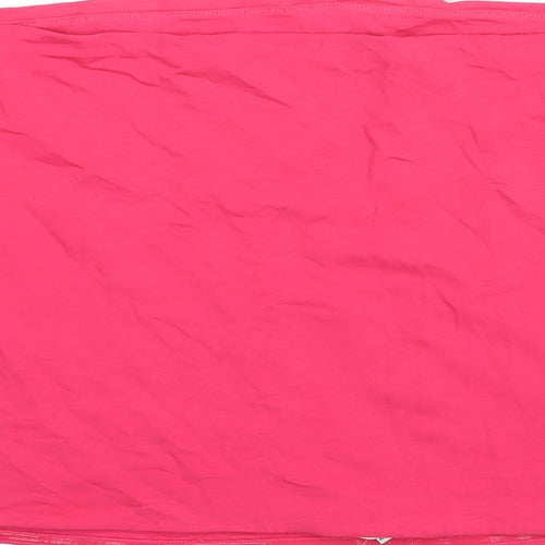 Marks and Spencer Womens Pink Cotton Basic Blouse Size XL Square Neck - Bandeau