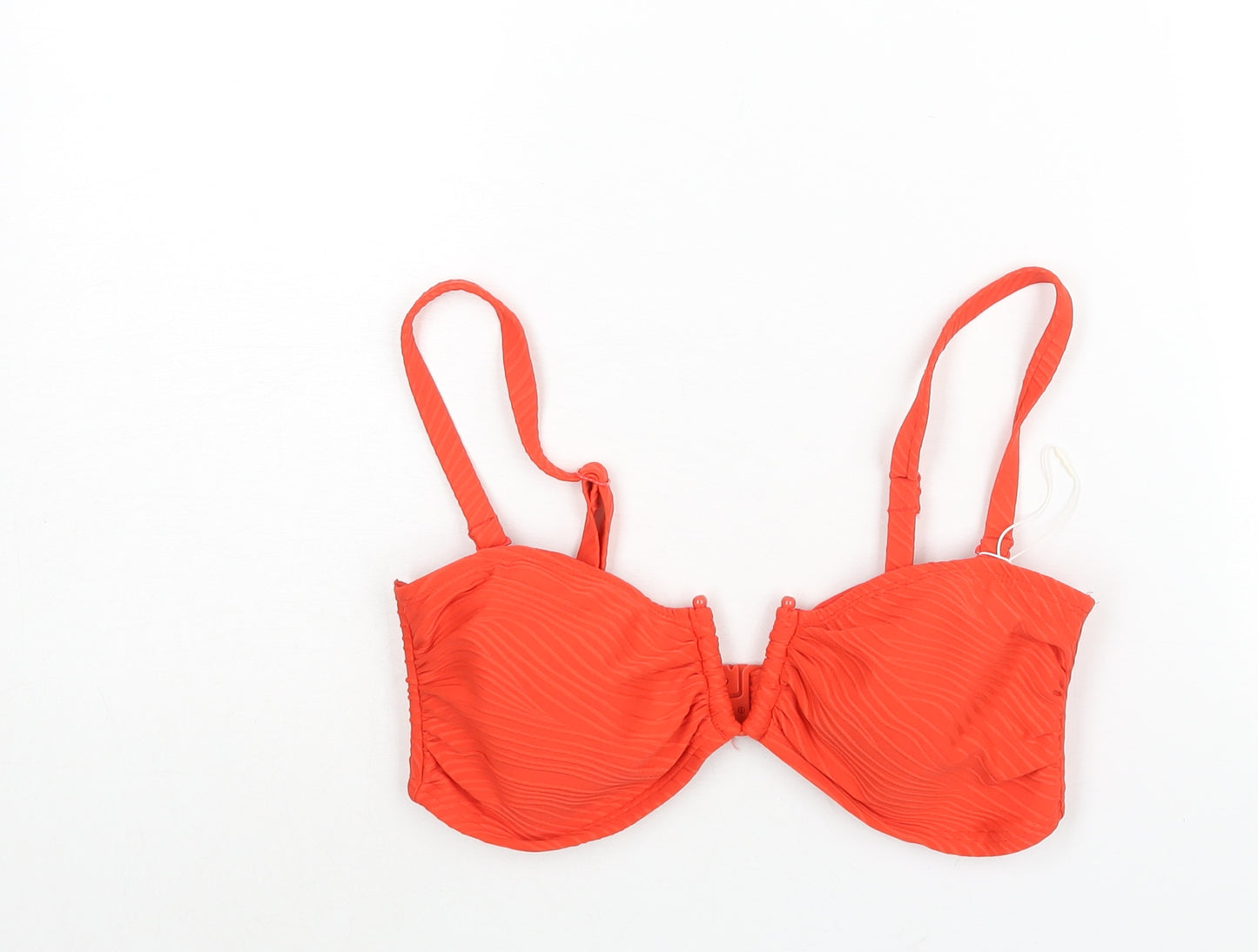 Marks and Spencer Womens Red Polyester Bikini Size 16 - Padded Ribbed
