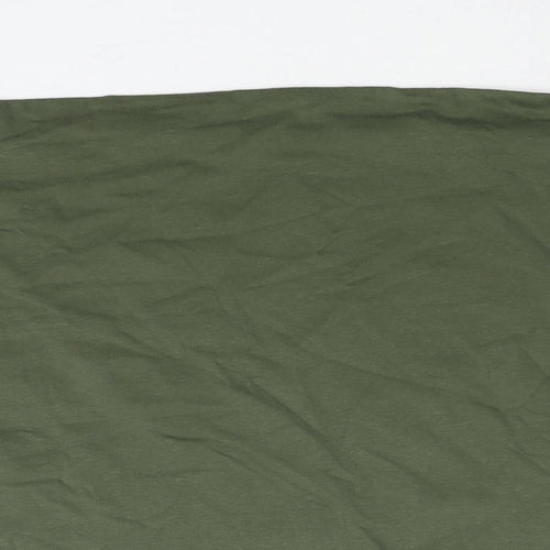 Marks and Spencer Womens Green Cotton Basic Blouse Size XL Square Neck - Bandeau