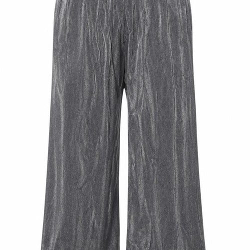 Light Be Womens Silver Viscose Cropped Trousers Size XS L22 in Regular - Elasticated Waist
