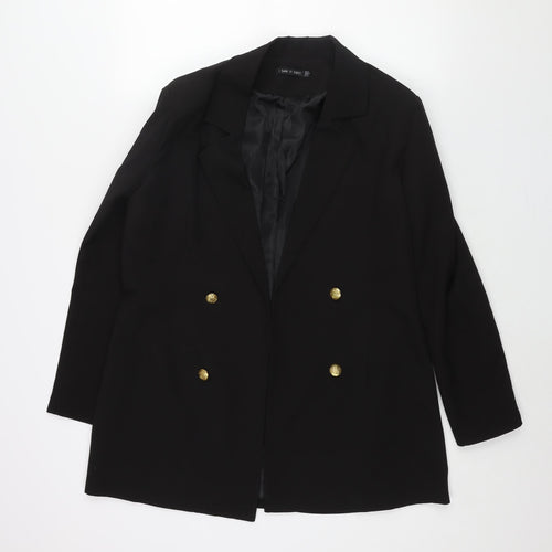 I SAW IT FIRST Womens Black Jacket Blazer Size 14 - No Closure
