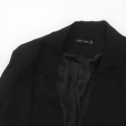 I SAW IT FIRST Womens Black Jacket Blazer Size 14 - No Closure