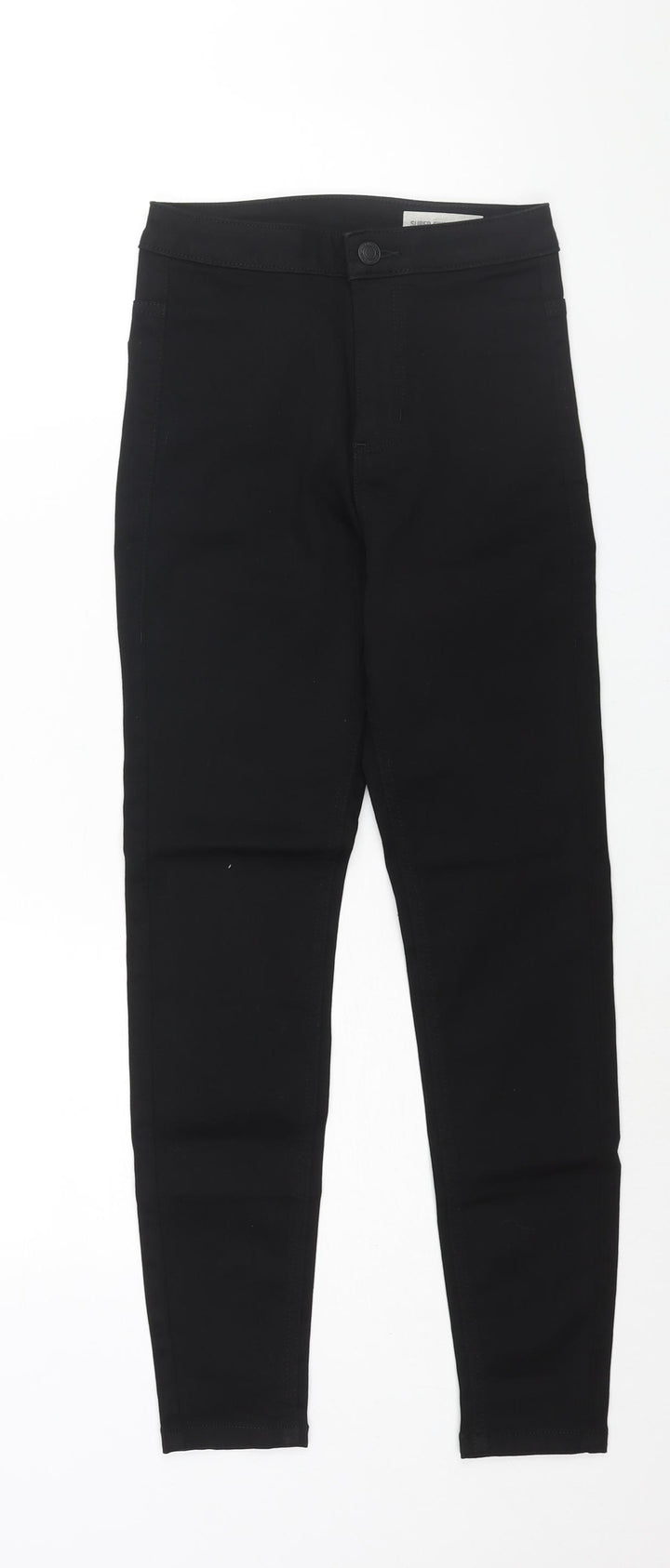 Marks and Spencer Womens Black Cotton Skinny Jeans Size 6 L26 in Regular Zip