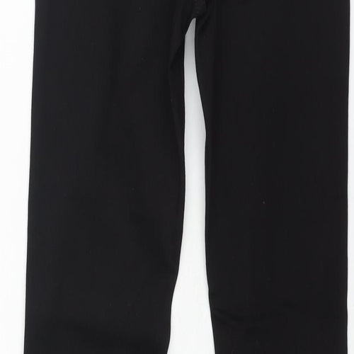 Marks and Spencer Womens Black Cotton Skinny Jeans Size 6 L26 in Regular Zip