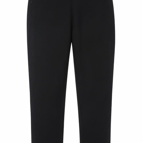 New Fashion Womens Black Viscose Trousers Size 26 L26 in Regular - Zip Detail Elasticated Waist
