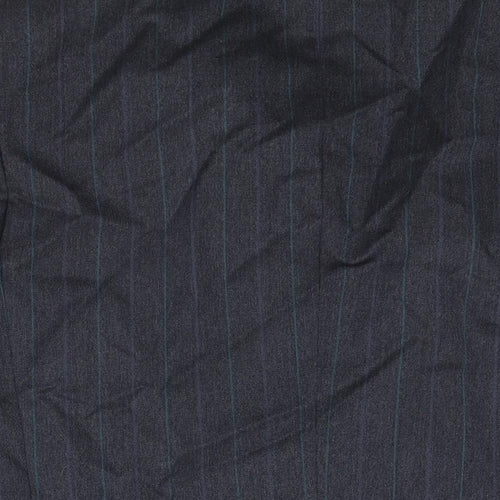 Benjamin Simon Mens Blue Striped Wool Jacket Suit Jacket Size 40 Regular