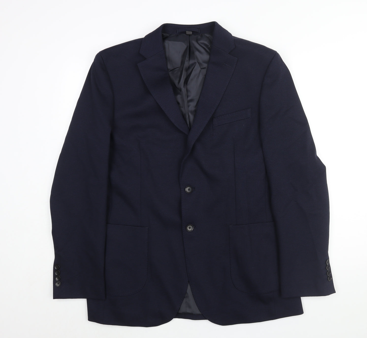 Marks and Spencer Mens Blue Polyester Jacket Suit Jacket Size 42 Regular