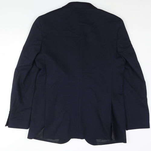 Marks and Spencer Mens Blue Polyester Jacket Suit Jacket Size 42 Regular