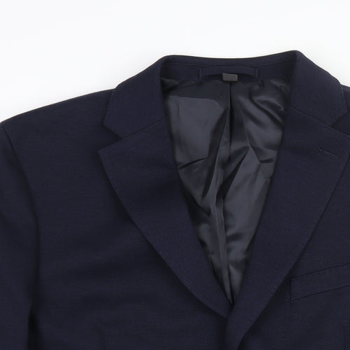 Marks and Spencer Mens Blue Polyester Jacket Suit Jacket Size 42 Regular