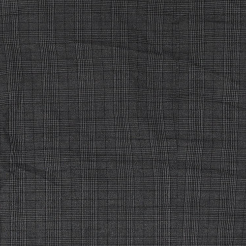 Marks and Spencer Mens Grey Check Polyester Jacket Suit Jacket Size 46 Regular - Unlined