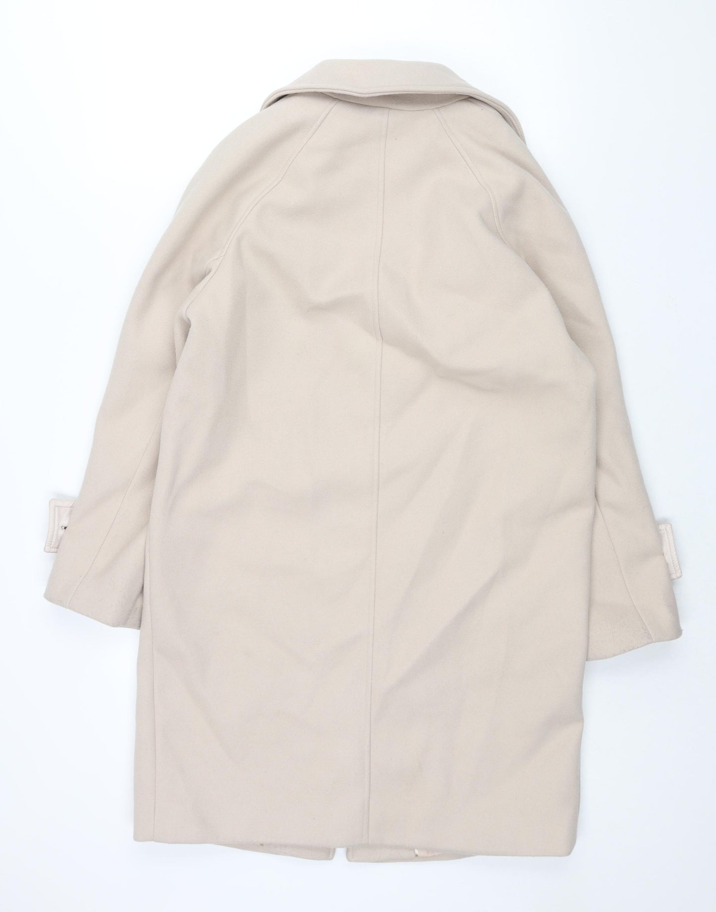 Marks and Spencer Womens Ivory Overcoat Coat Size XS Snap