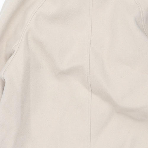 Marks and Spencer Womens Ivory Overcoat Coat Size XS Snap