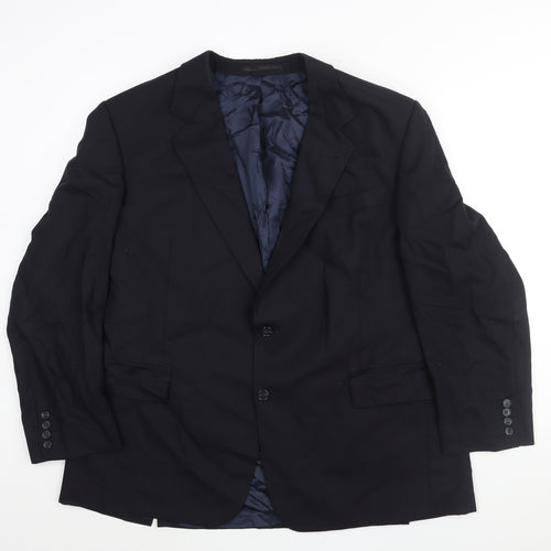 Odermark Mens Blue Polyester Jacket Suit Jacket Size 44 Regular
