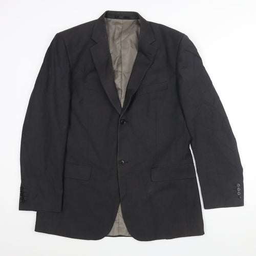 Linea Mens Black Polyester Jacket Suit Jacket Size 42 Regular
