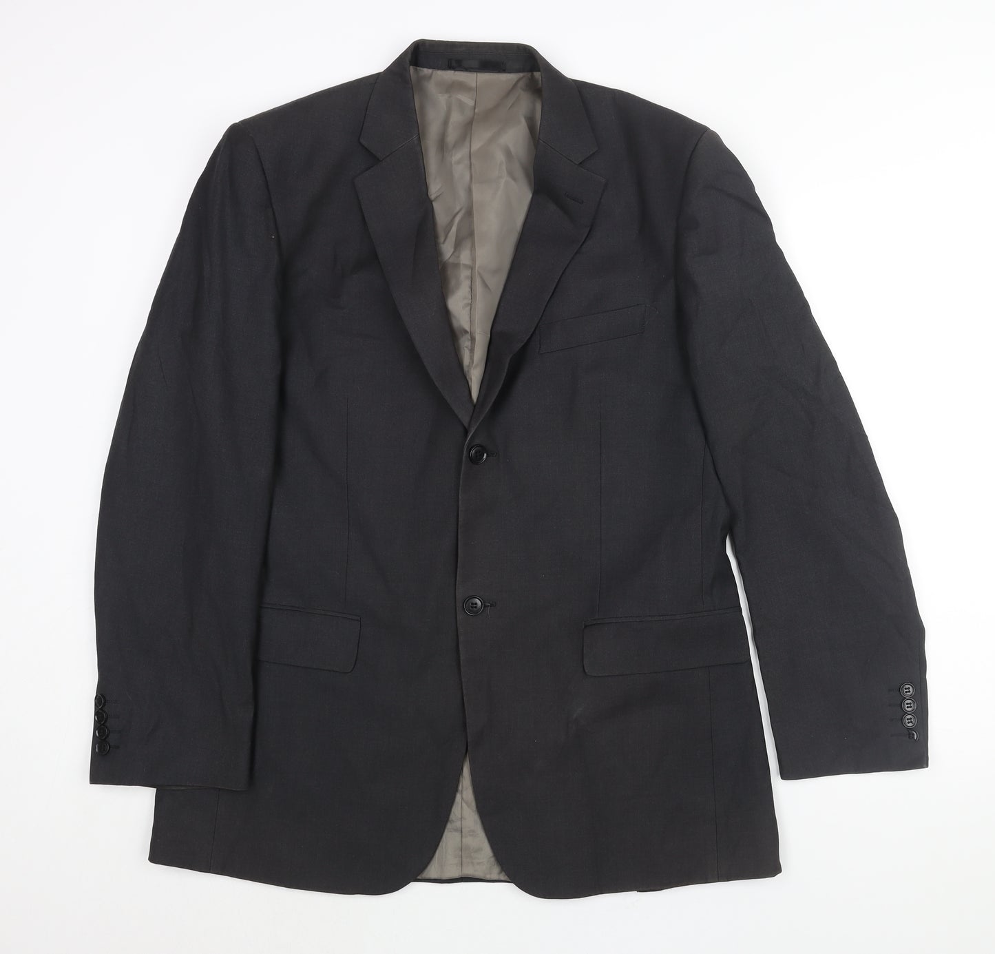 Linea Mens Black Polyester Jacket Suit Jacket Size 42 Regular