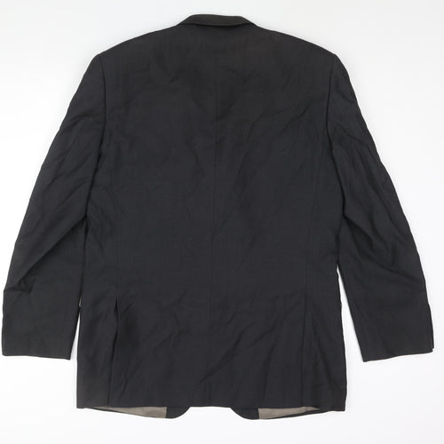 Linea Mens Black Polyester Jacket Suit Jacket Size 42 Regular