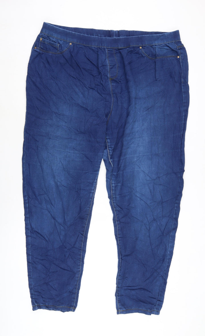 Denim365 Womens Blue Cotton Blend Jegging Jeans Size 22 L28 in Regular