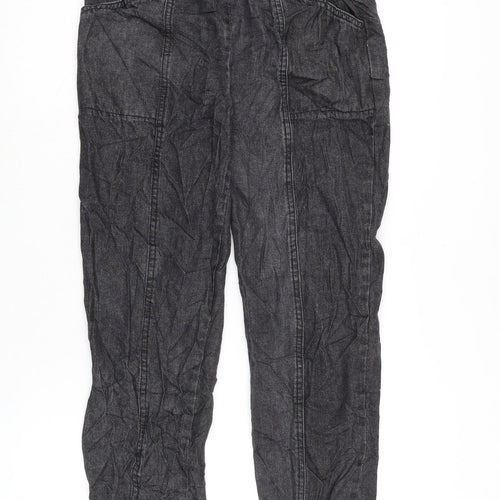 Amber Womens Grey Herringbone Cotton Straight Jeans Size 10 L24.5 in Regular
