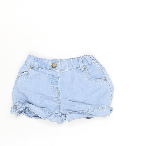 TU Girls Blue Polyester Capri Jeans Size 12-18 Months Snap