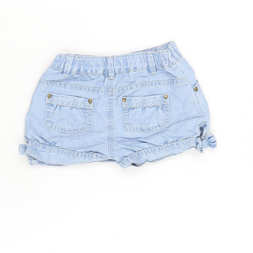 TU Girls Blue Polyester Capri Jeans Size 12-18 Months Snap