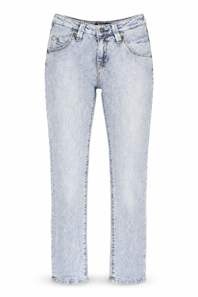 Lee Womens Blue Cotton Blend Straight Jeans Size 30 in L30 in Regular Tie