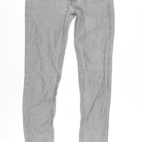 FC Womens Grey Cotton Blend Tapered Jeans Size 10 L31 in Regular Zip