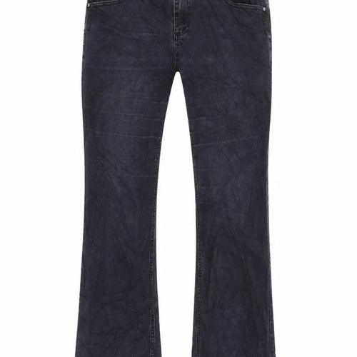 Marks and Spencer Womens Black Cotton Blend Bootcut Jeans Size 34 in L27 in Regular Zip