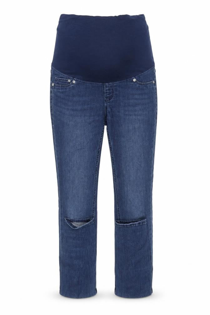 H&M Womens Blue Cotton Blend Mom Jeans Size S L29 in Regular