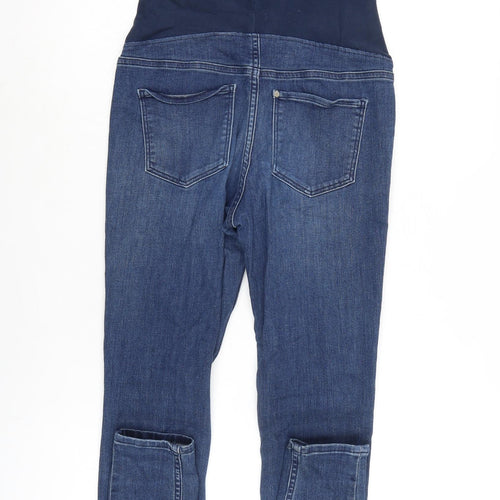 H&M Womens Blue Cotton Blend Mom Jeans Size S L29 in Regular
