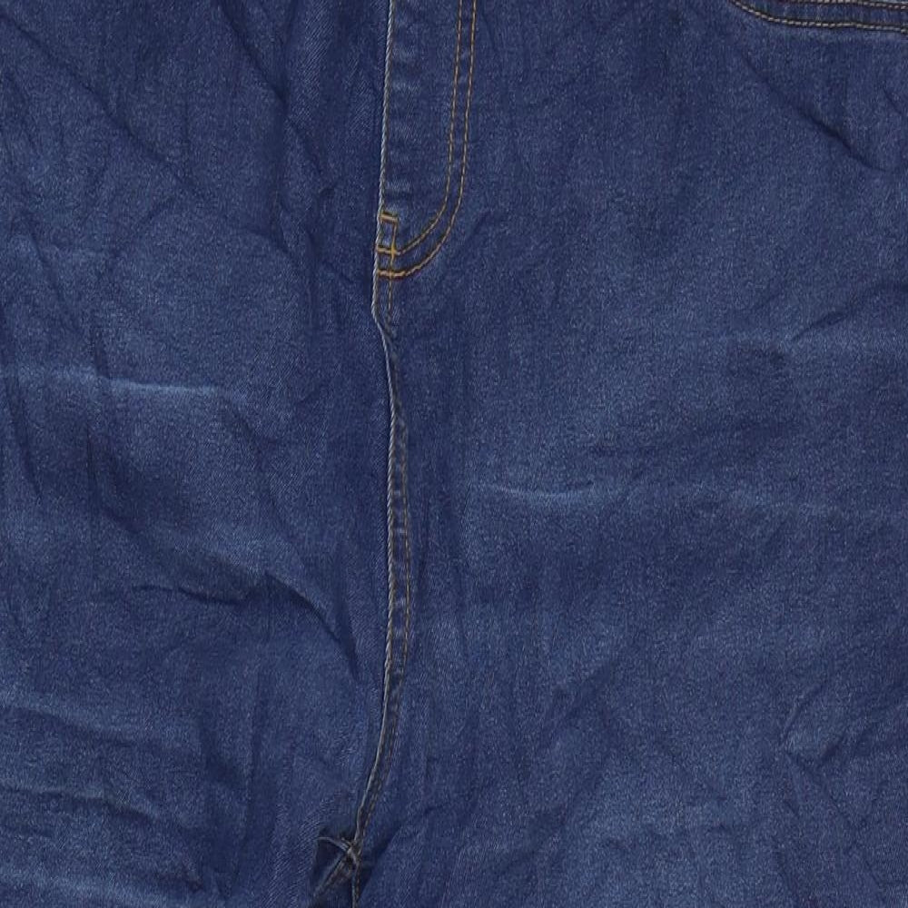 Evans Womens Blue Cotton Blend Jegging Jeans Size 22 L29 in Regular