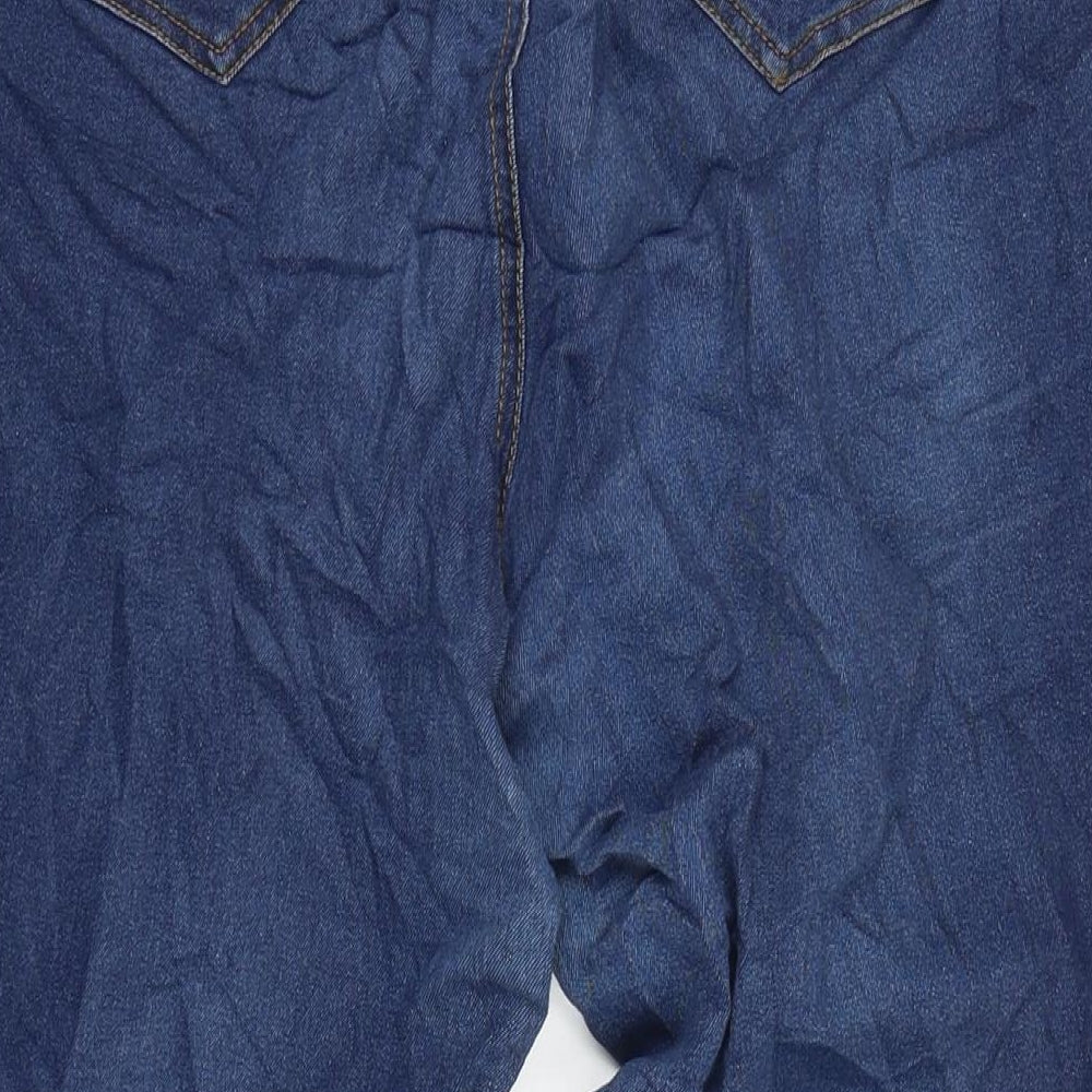 Evans Womens Blue Cotton Blend Jegging Jeans Size 22 L29 in Regular