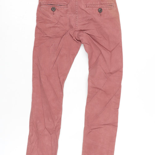 NEXT Girls Pink Cotton Straight Jeans Size 5 Years L21 in Regular Zip
