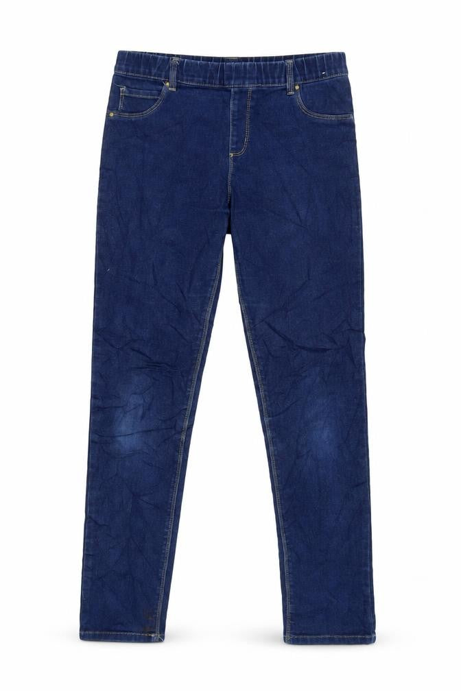 Denim & Co. Girls Blue Ikat Cotton Jegging Jeans Size 12-13 Years L27.5 in Regular