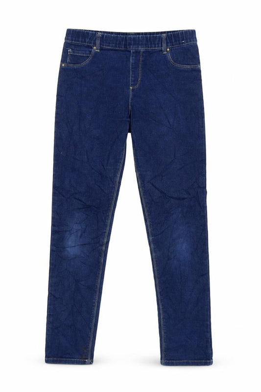 Denim & Co. Girls Blue Ikat Cotton Jegging Jeans Size 12-13 Years L27.5 in Regular