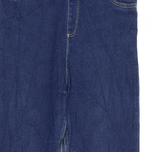 Denim & Co. Girls Blue Ikat Cotton Jegging Jeans Size 12-13 Years L27.5 in Regular