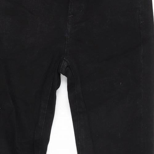 Jerome Denim Womens Black Cotton Blend Straight Jeans Size 28 in L28 in Regular Zip
