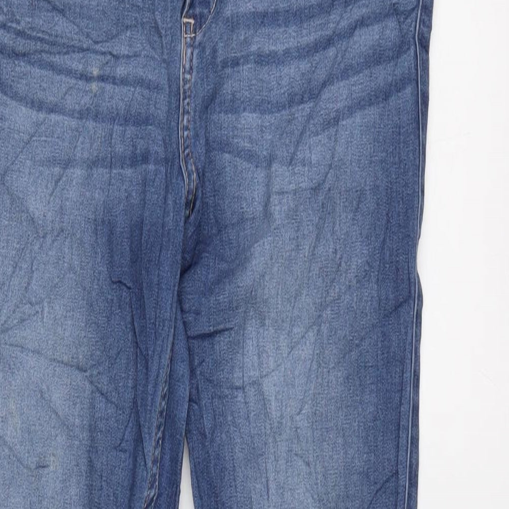abercrombie kids Girls Blue Cotton Tapered Jeans Size 15-16 Years L27 in Regular Zip