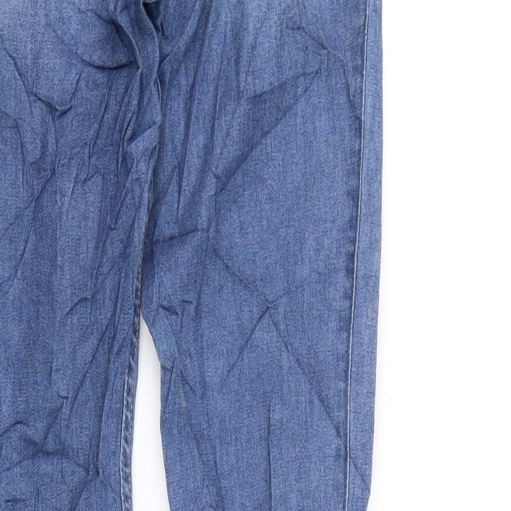 abercrombie kids Girls Blue Cotton Tapered Jeans Size 15-16 Years L27 in Regular Zip