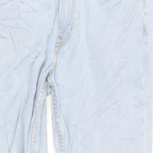 George Mens Blue Cotton Blend Straight Jeans Size 34 in L30 in Regular Zip