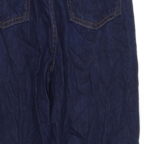 MNG Womens Blue Cotton Straight Jeans Size 12 L27 in Regular Zip