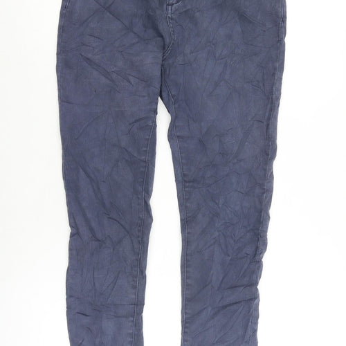 Peacocks Womens Blue Cotton Blend Straight Jeans Size 12 L28 in Regular Zip